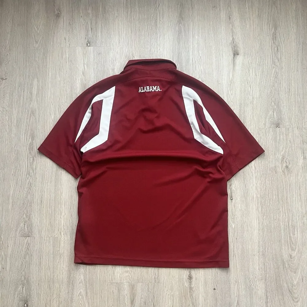 Vintage Y2K Nike Team University of Alabama Crimson Tide Golf Polo Size M Red